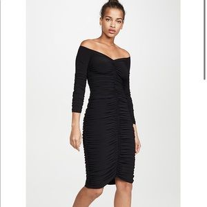 Norma Kamali Off Shoulder Slinky Dress